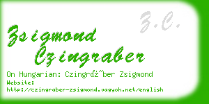 zsigmond czingraber business card